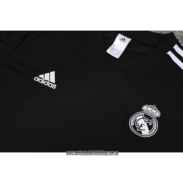 Chandal del Real Madrid 22-23 Manga Corta Negro y Purpura - Pantalon Corto